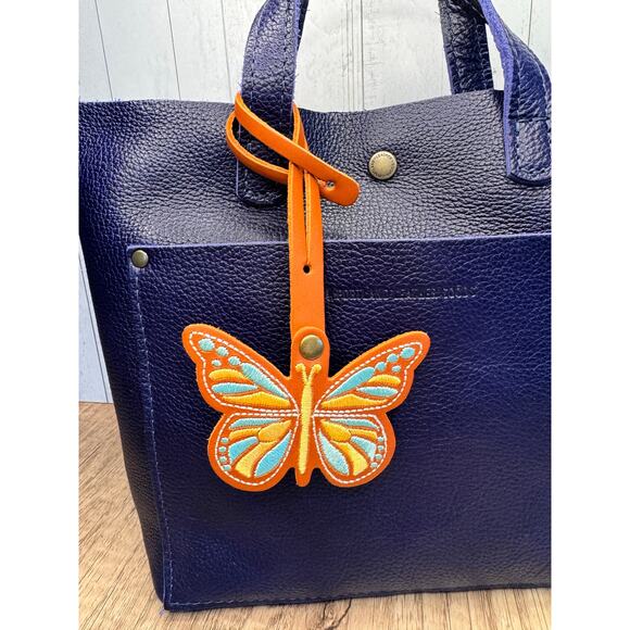 Portland Leather Butterfly Charm Orange Butterfly Monarca Charm CLOWNFISH - Picture 2 of 6